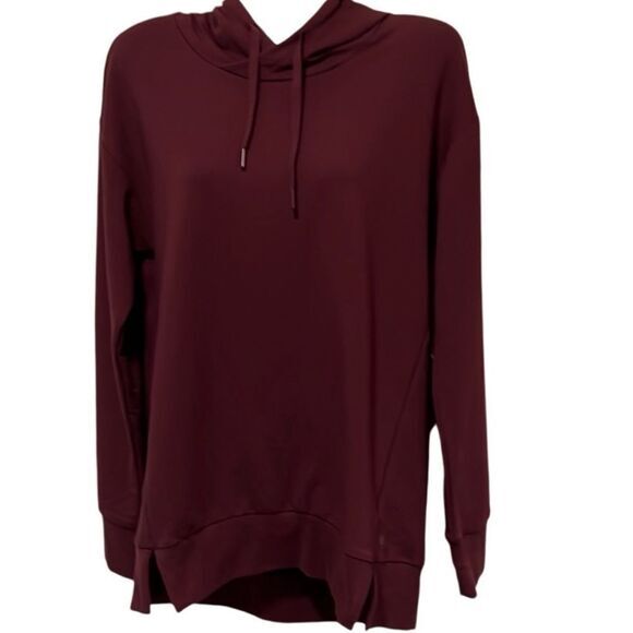 Soul + Sky womens sweatshirt Size XS Port Luxe Terry Drawstring Hooded slits NWT - Picture 1 of 8
